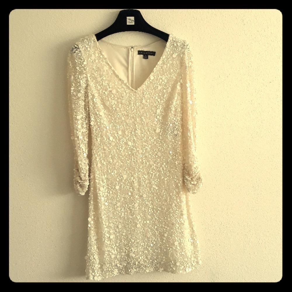 Off white sequence Aidan Mattox Dress